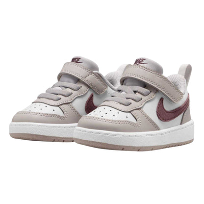 Grey-Tattoo - Pack Shot - Nike Childrens-Kids Court Borough Leather Trainers