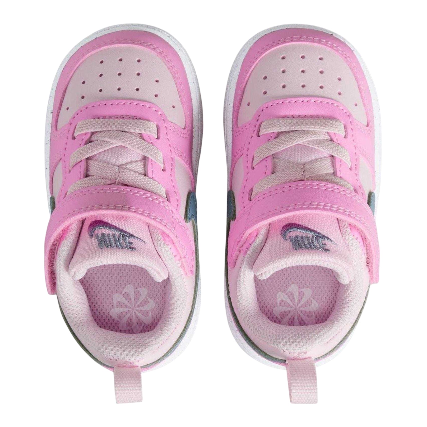 Pink-Grey - Lifestyle - Nike Childrens-Kids Court Borough Leather Trainers