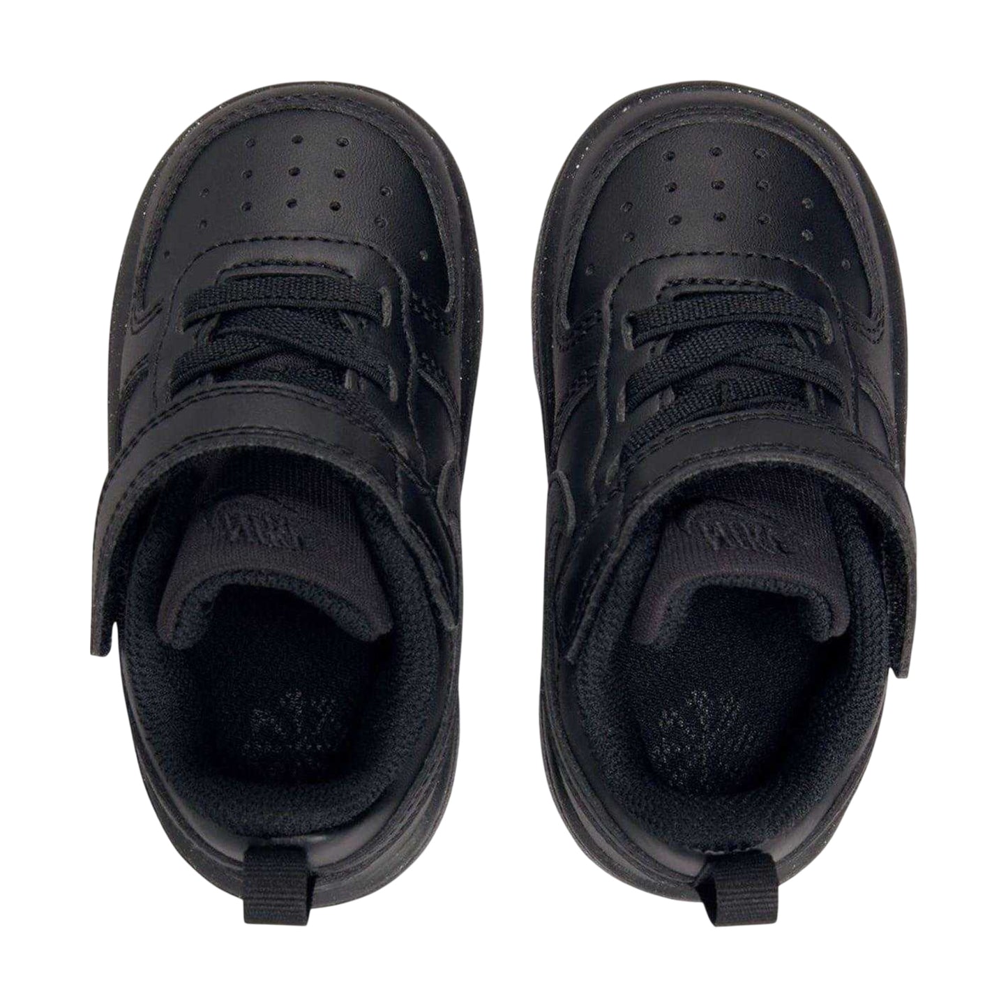 Black - Lifestyle - Nike Childrens-Kids Court Borough Leather Trainers