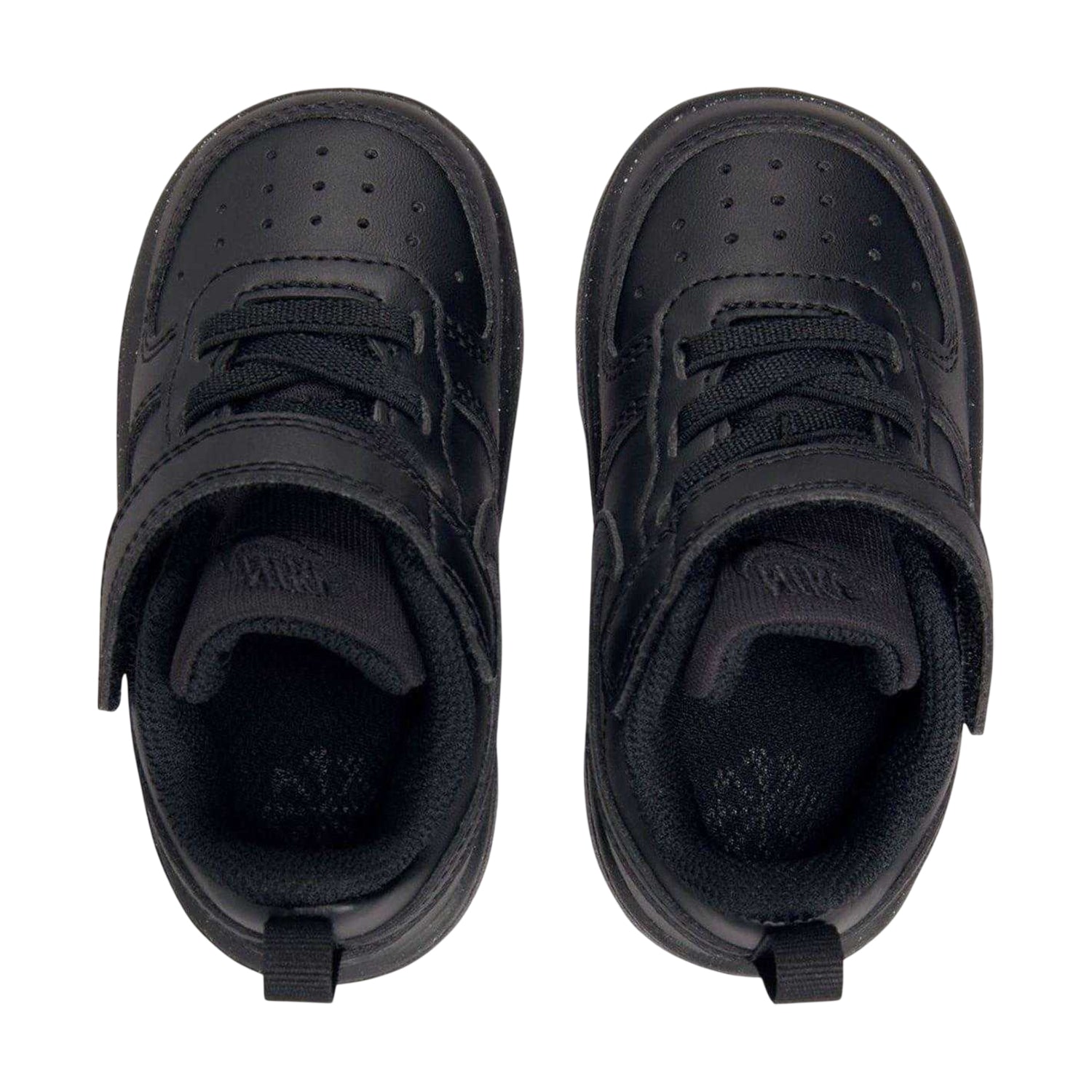 Black - Lifestyle - Nike Childrens-Kids Court Borough Leather Trainers