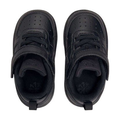 Black - Lifestyle - Nike Childrens-Kids Court Borough Leather Trainers