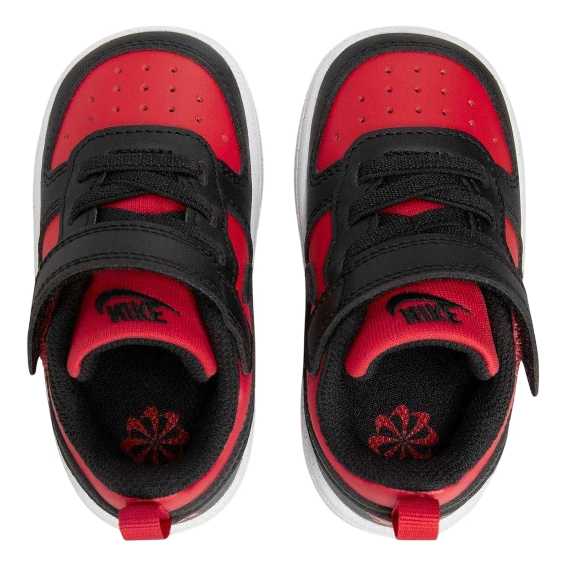 Red-Black - Lifestyle - Nike Childrens-Kids Court Borough Leather Trainers