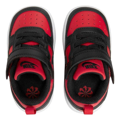 Red-Black - Lifestyle - Nike Childrens-Kids Court Borough Leather Trainers