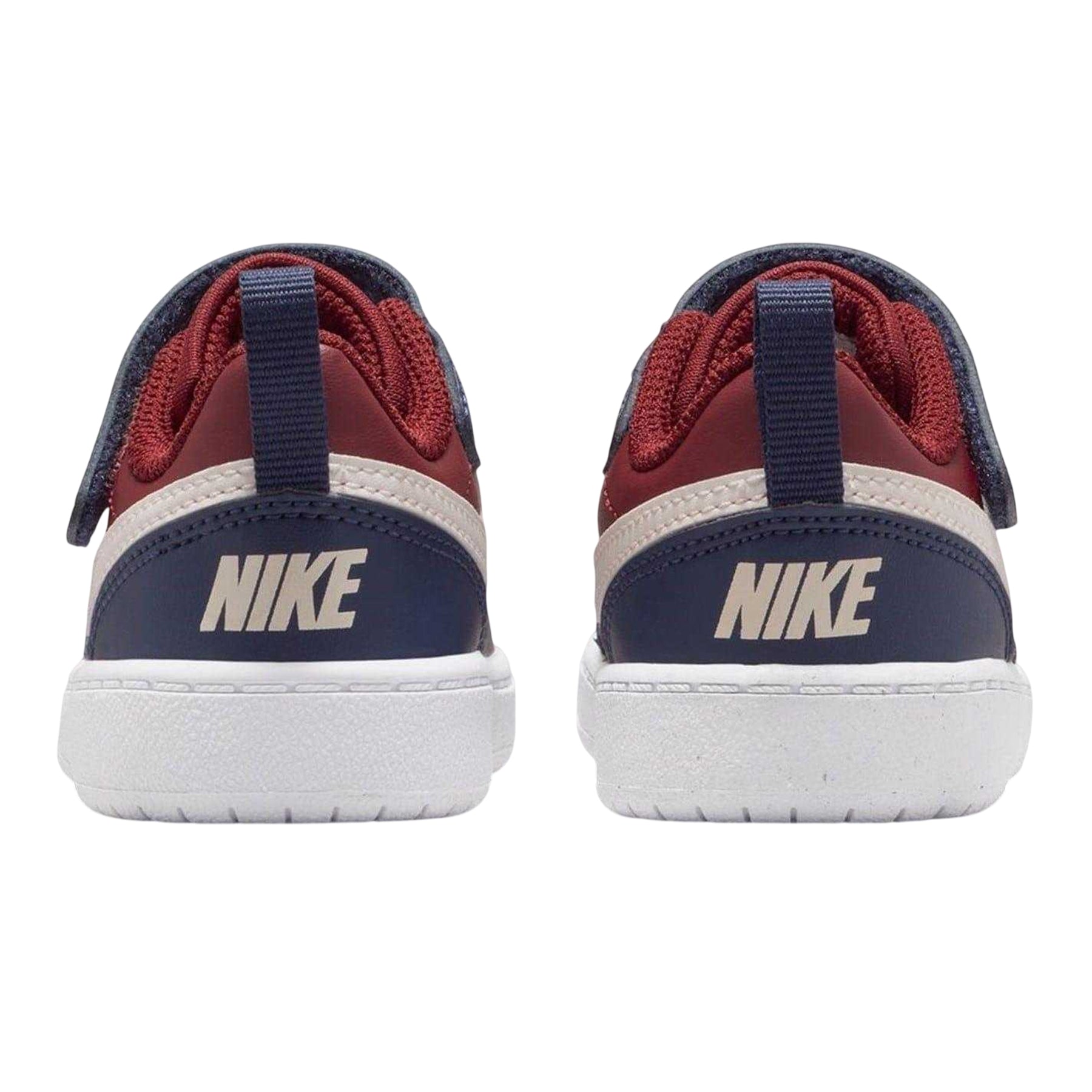 Red-Navy - Back - Nike Childrens-Kids Court Borough Leather Trainers