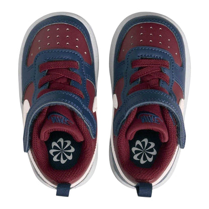 Red-Navy - Lifestyle - Nike Childrens-Kids Court Borough Leather Trainers