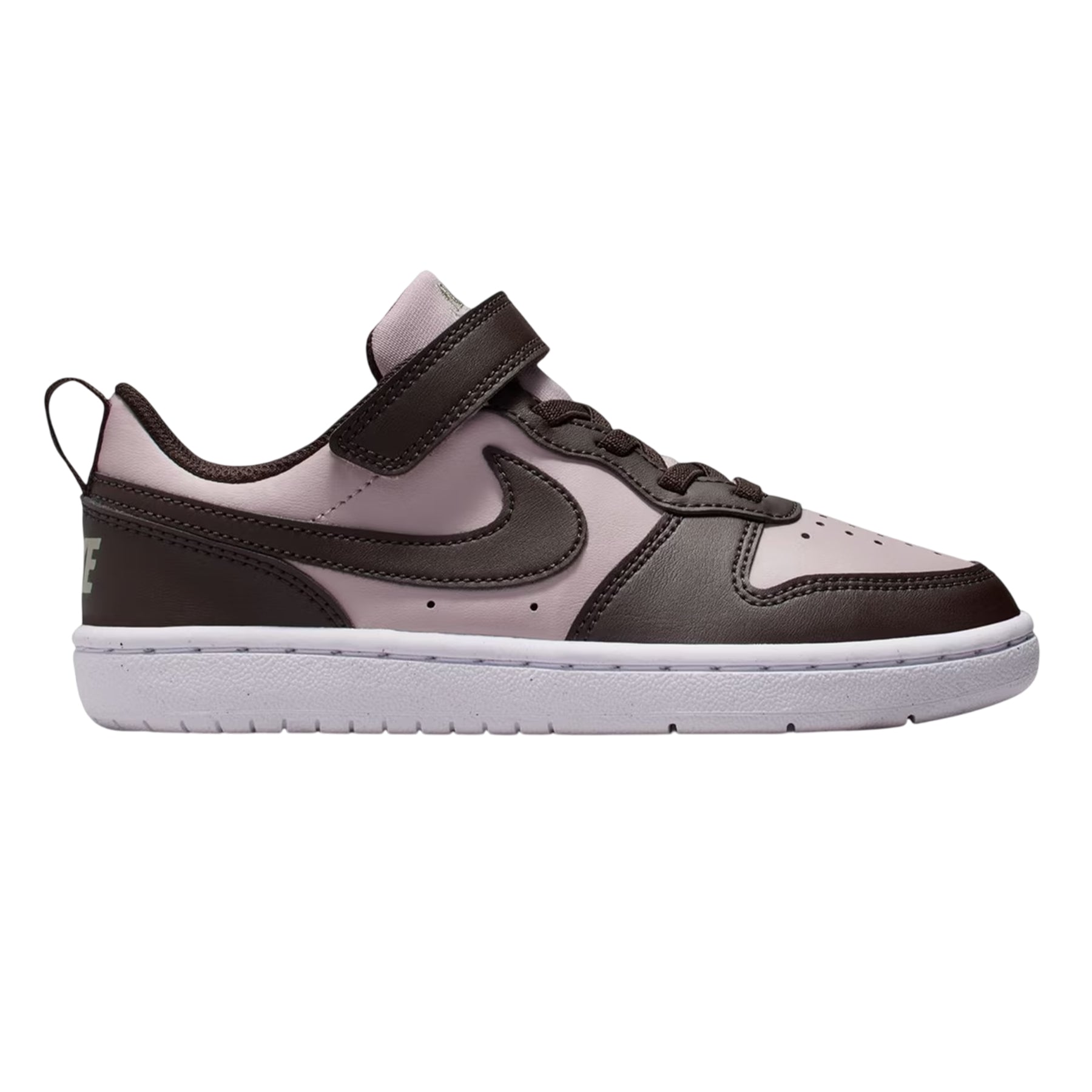 Rose-Brown - Front - Nike Childrens-Kids Court Borough Leather Trainers