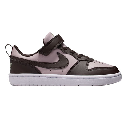 Rose-Brown - Front - Nike Childrens-Kids Court Borough Leather Trainers
