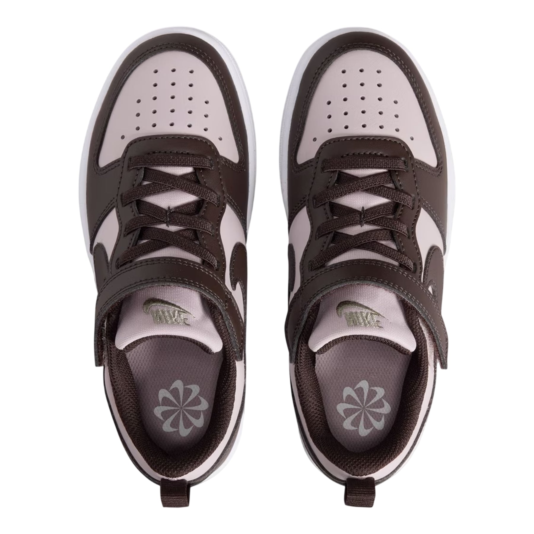 Rose-Brown - Lifestyle - Nike Childrens-Kids Court Borough Leather Trainers