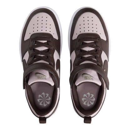 Rose-Brown - Lifestyle - Nike Childrens-Kids Court Borough Leather Trainers