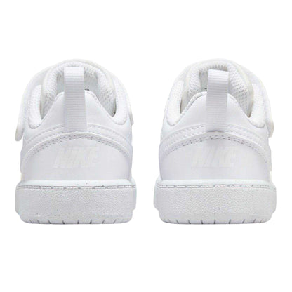 White - Back - Nike Childrens-Kids Court Borough Leather Trainers