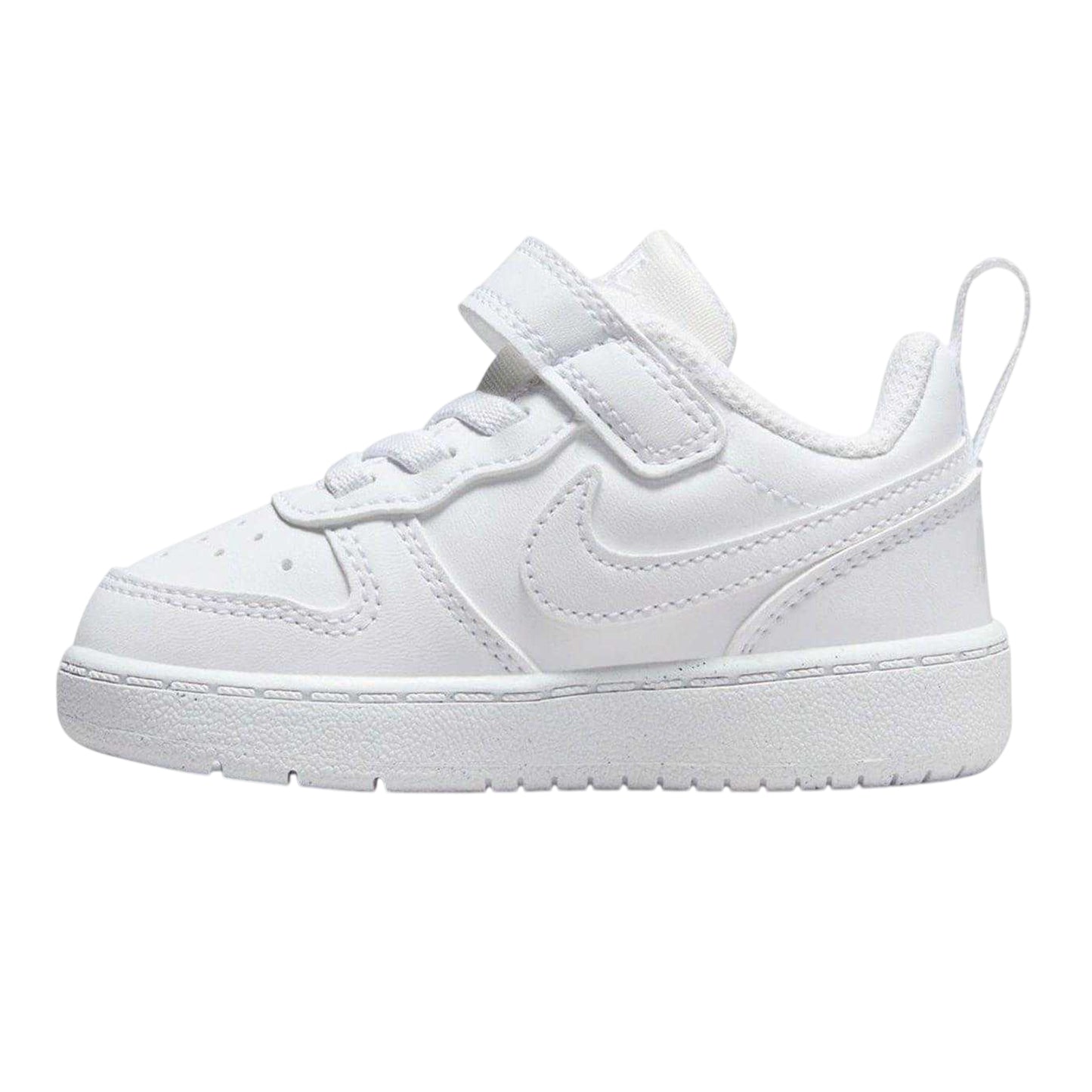 White - Side - Nike Childrens-Kids Court Borough Leather Trainers