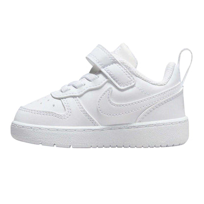 White - Side - Nike Childrens-Kids Court Borough Leather Trainers