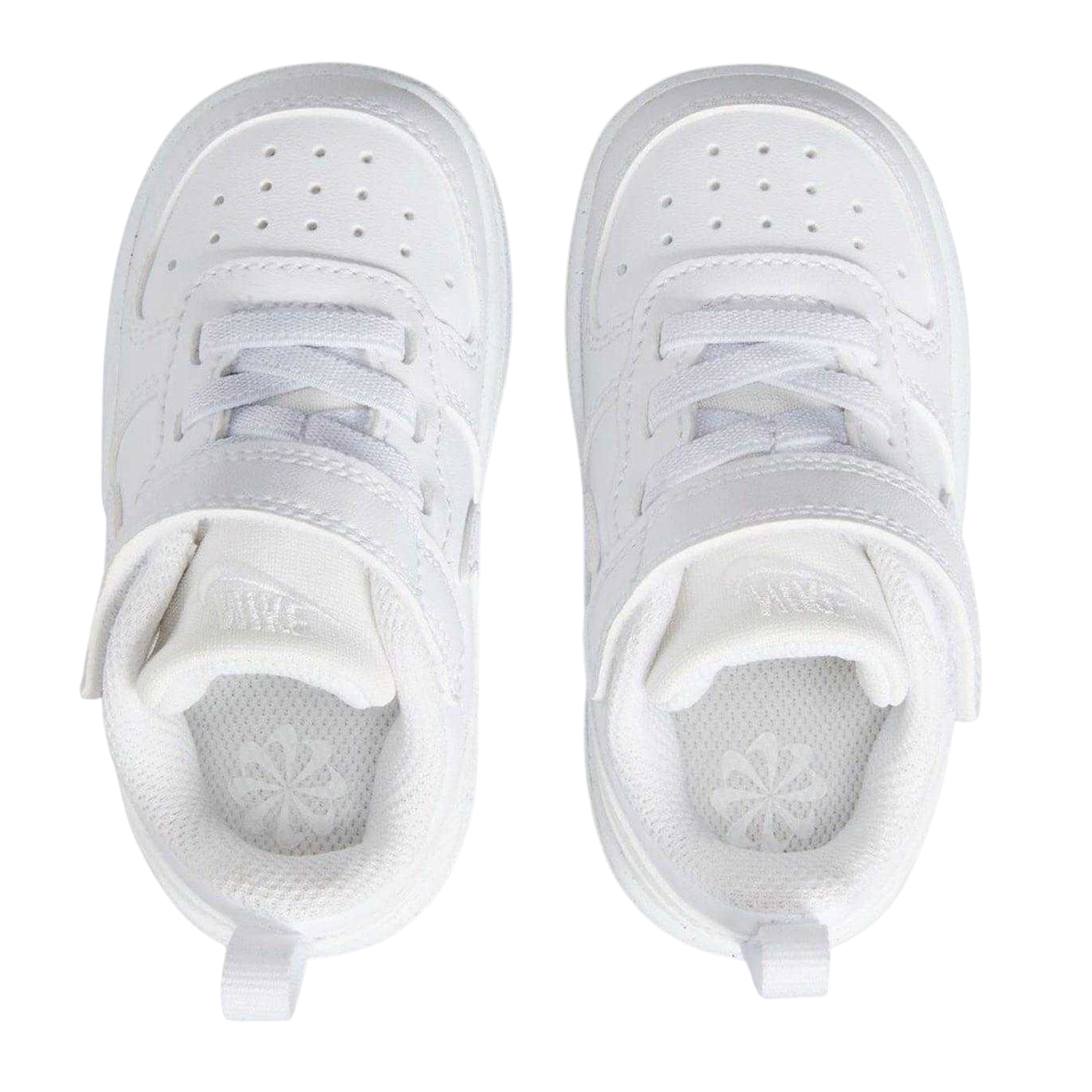 White - Lifestyle - Nike Childrens-Kids Court Borough Leather Trainers