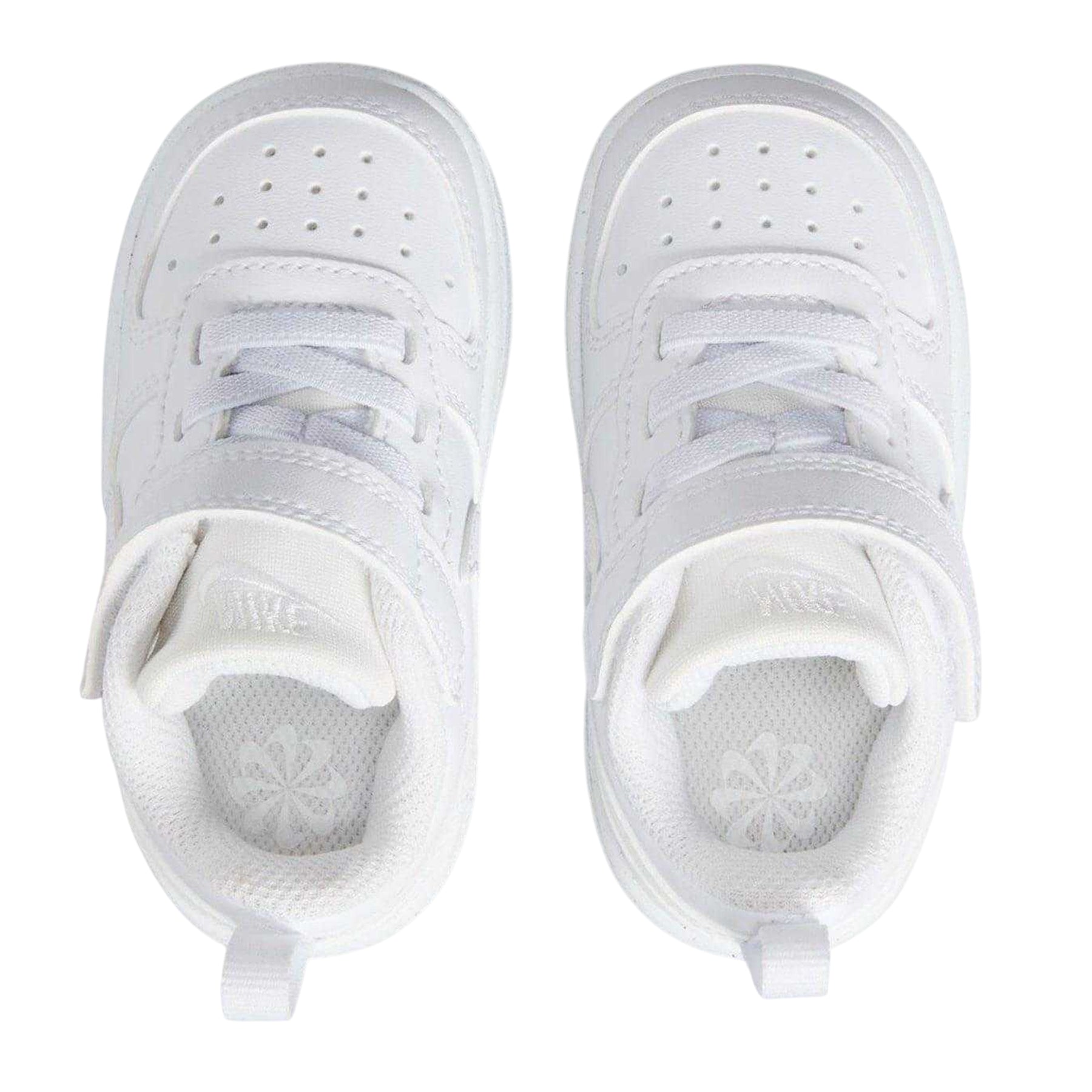 White - Lifestyle - Nike Childrens-Kids Court Borough Leather Trainers