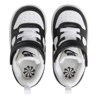 White-Black - Lifestyle - Nike Childrens-Kids Court Borough Leather Trainers