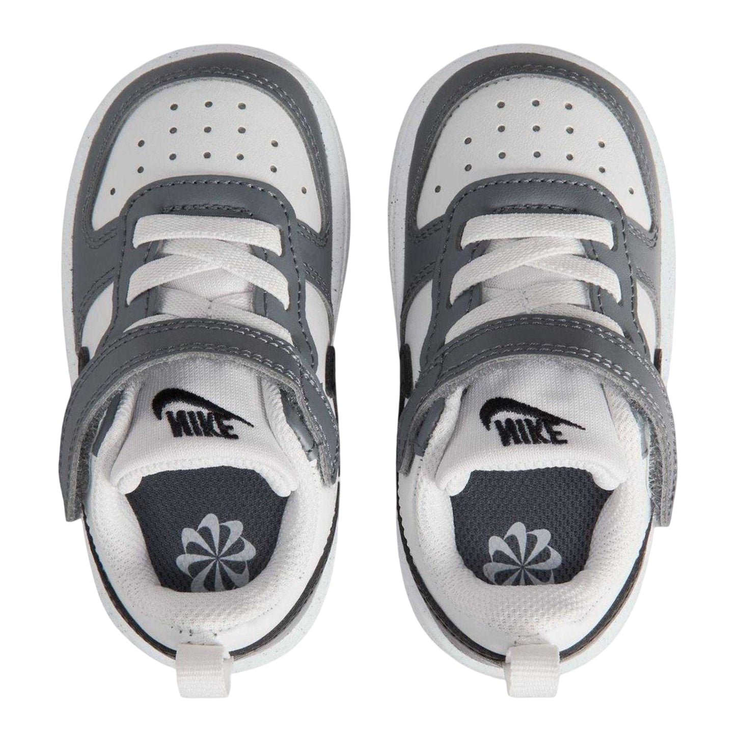 White-Black-Grey - Lifestyle - Nike Childrens-Kids Court Borough Leather Trainers