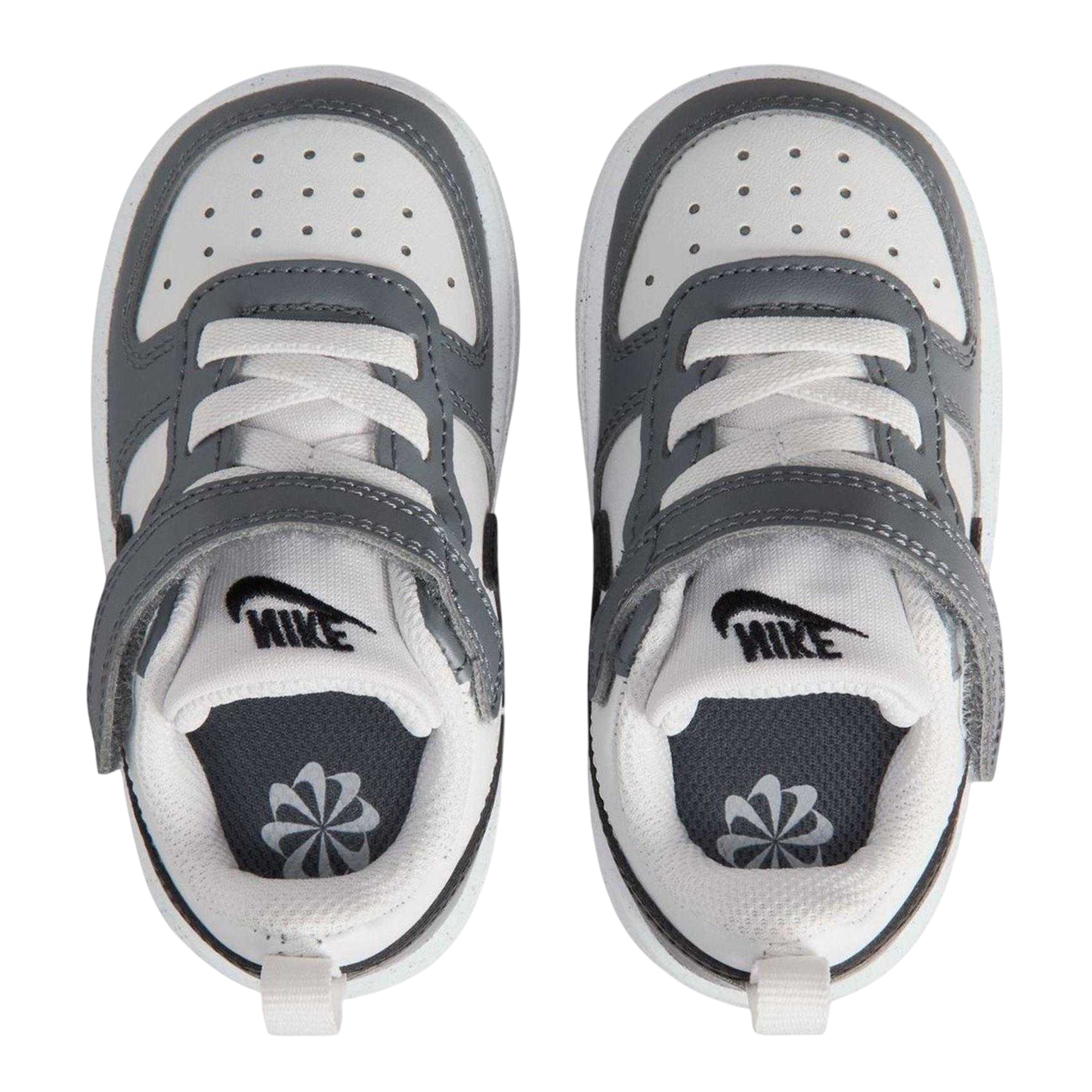 White-Black-Grey - Lifestyle - Nike Childrens-Kids Court Borough Leather Trainers