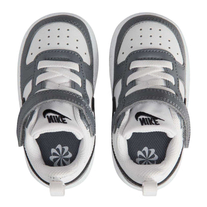 White-Black-Grey - Lifestyle - Nike Childrens-Kids Court Borough Leather Trainers