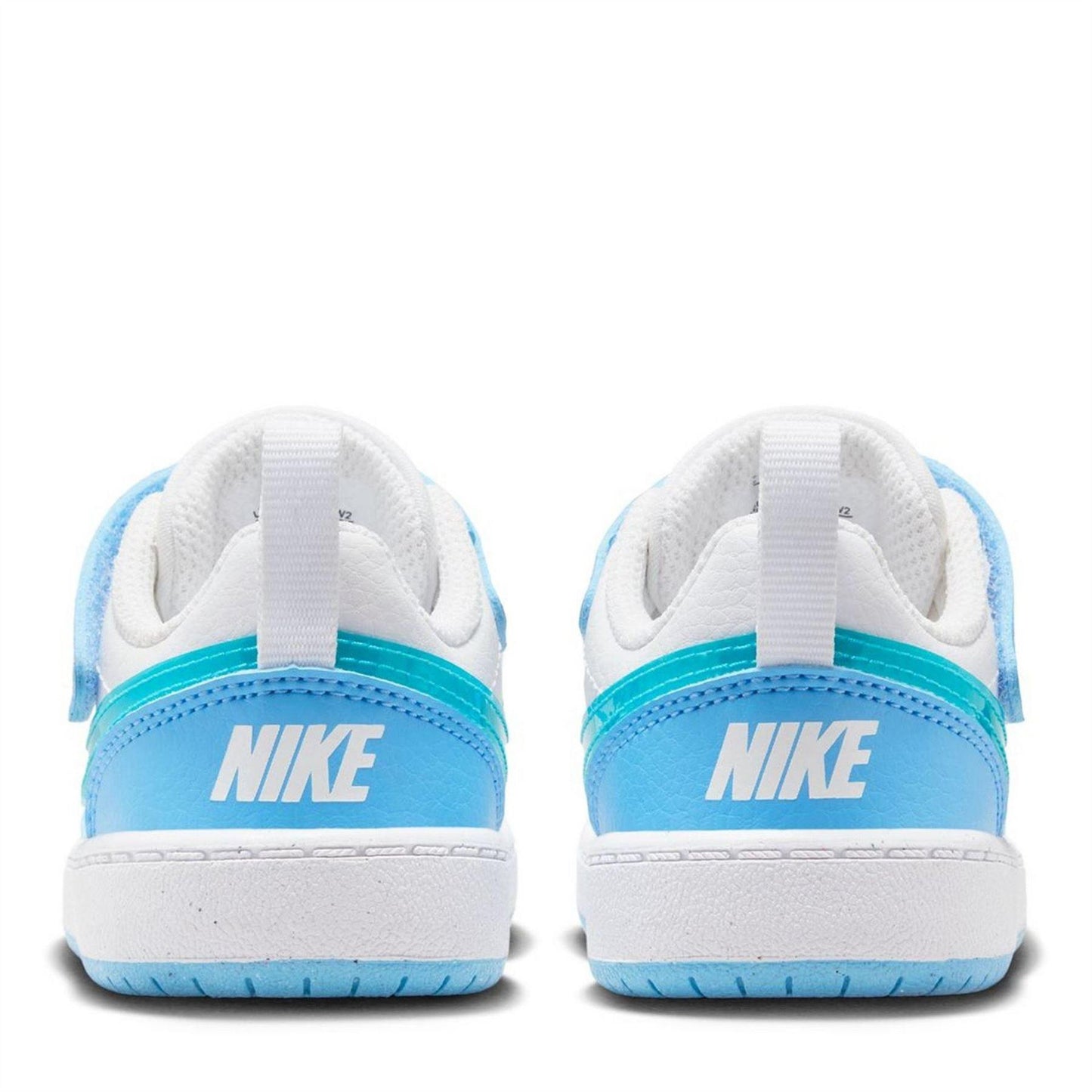 White-Blue - Lifestyle - Nike Childrens-Kids Court Borough Leather Trainers