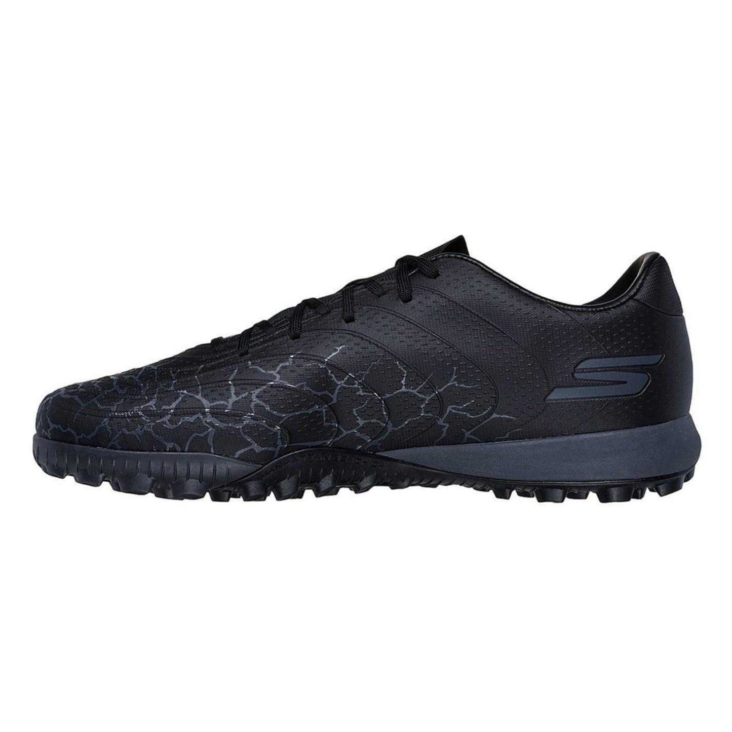 Black - Back - Skechers Childrens-Kids Gold Marble Astro Turf Trainers