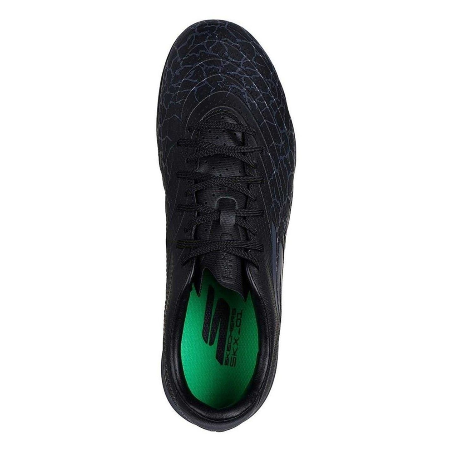 Black - Side - Skechers Childrens-Kids Gold Marble Astro Turf Trainers