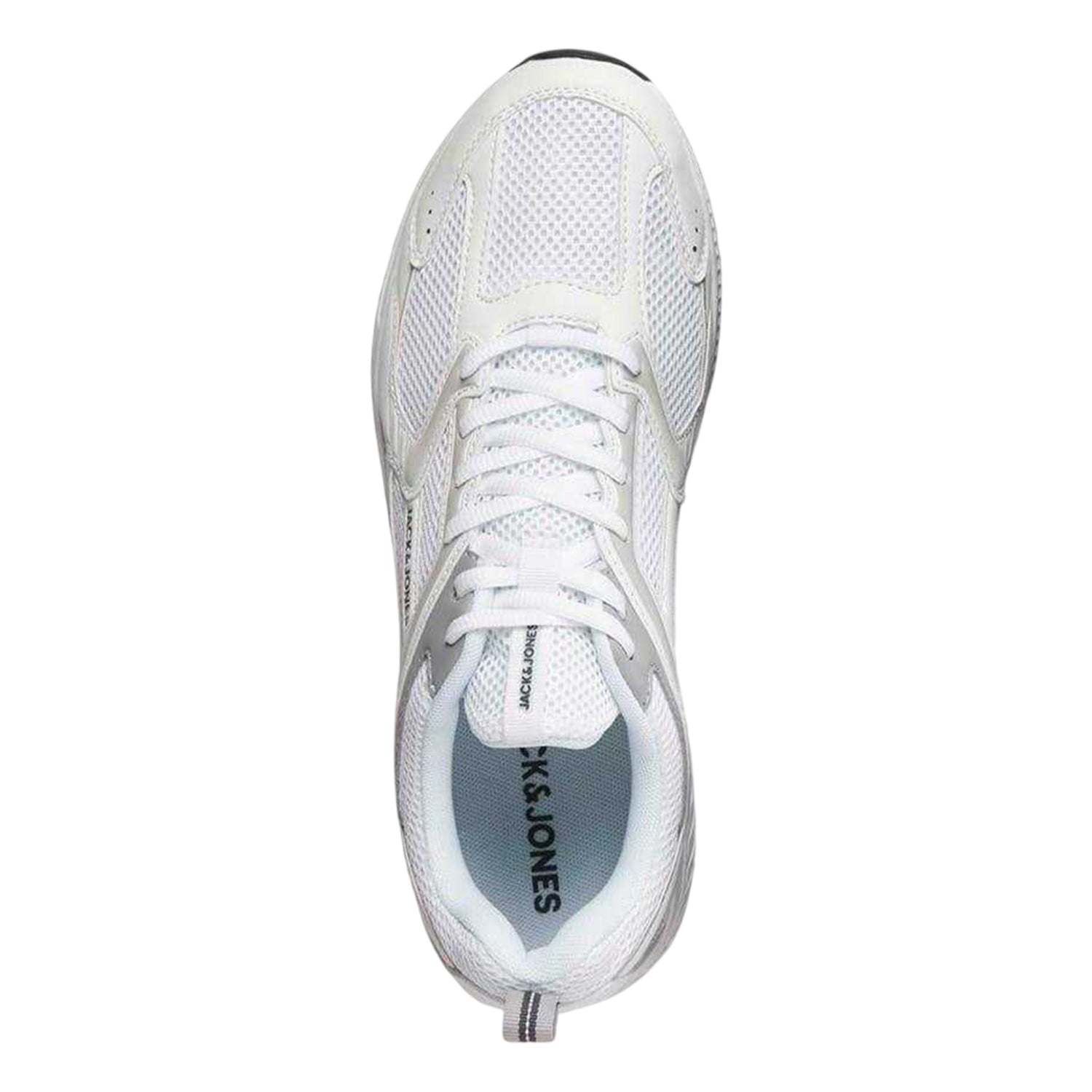 Bright White - Side - Jack And Jones Mens Tokyo Leather Lace Up Trainers