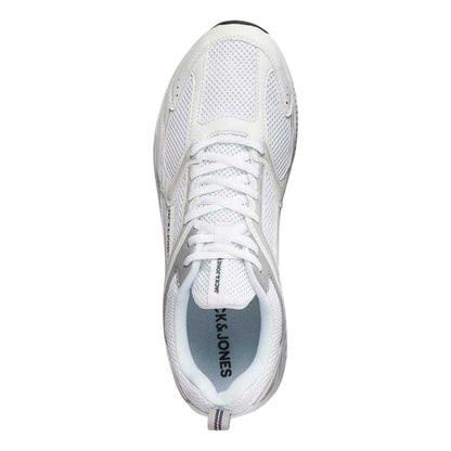 Bright White - Side - Jack And Jones Mens Tokyo Leather Lace Up Trainers