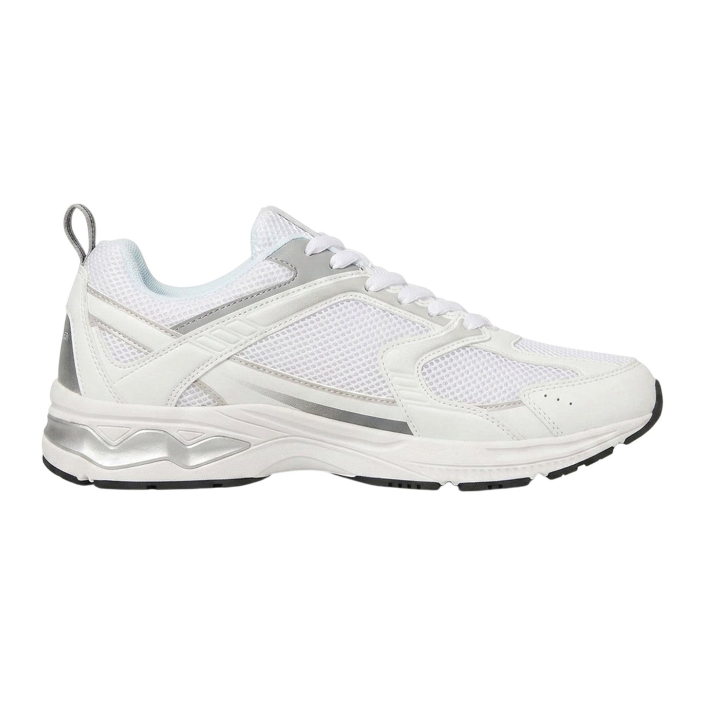 Bright White - Front - Jack And Jones Mens Tokyo Leather Lace Up Trainers