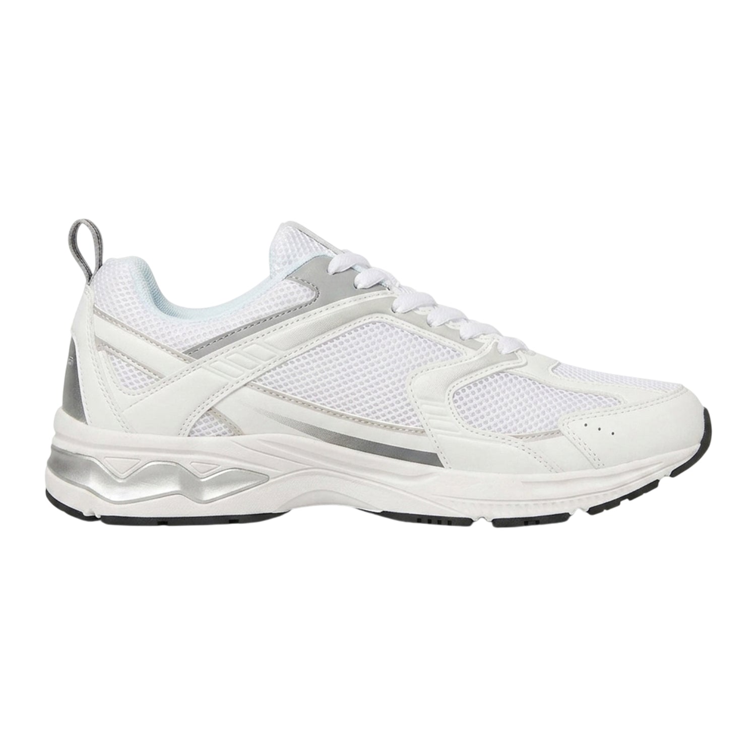 Bright White - Front - Jack And Jones Mens Tokyo Leather Lace Up Trainers