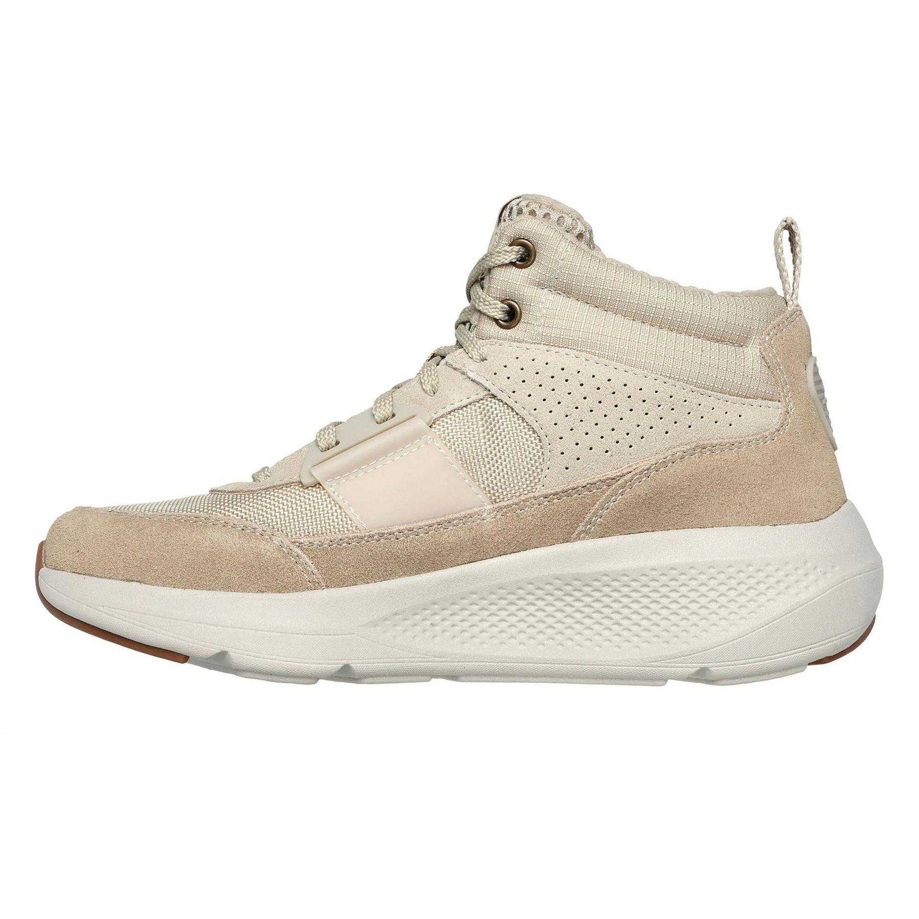 Taupe-Natural - Back - Skechers Womens-Ladies OTG Elevate Suede Slip-on Trainers