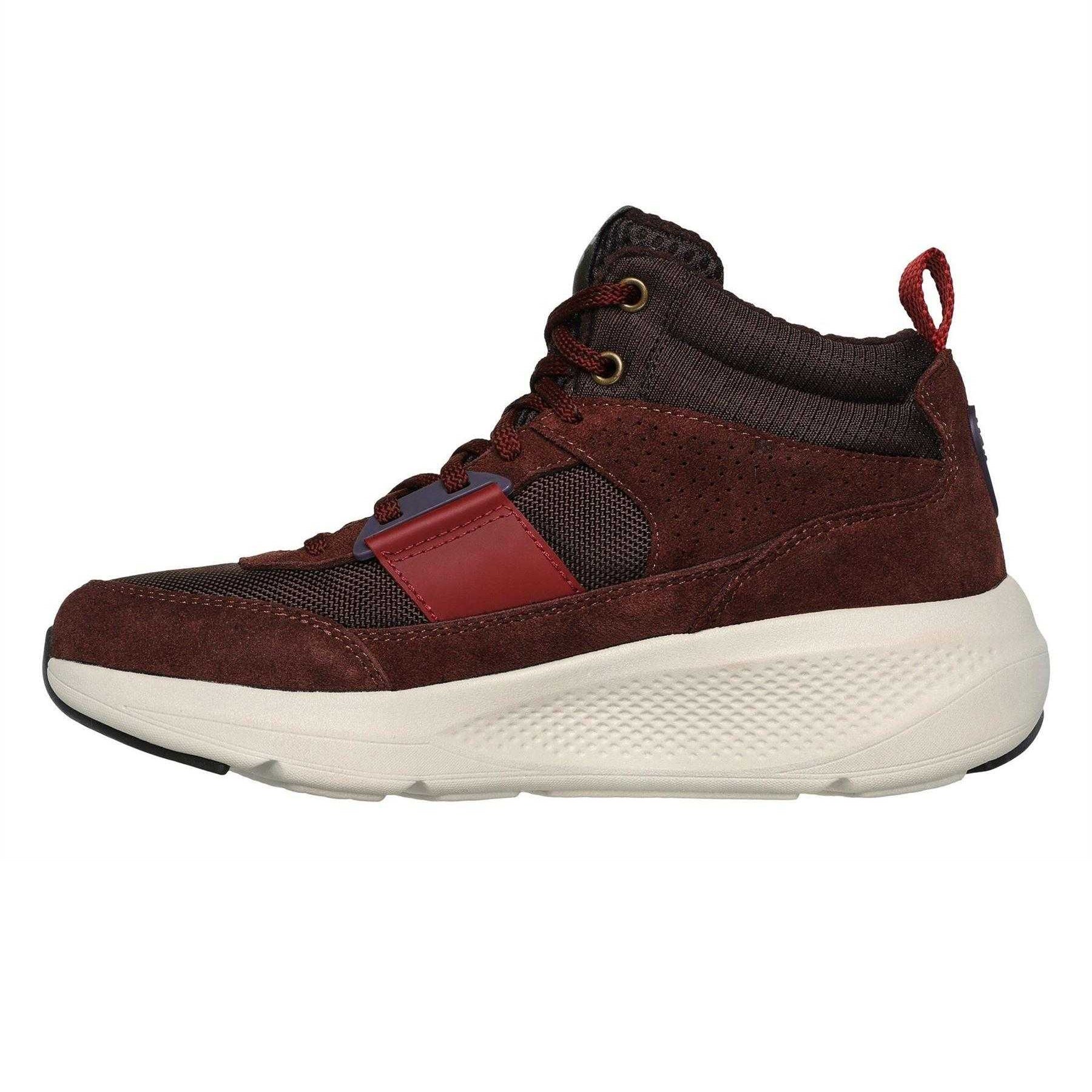 Brown-Taupe - Back - Skechers Womens-Ladies OTG Elevate Suede Slip-on Trainers