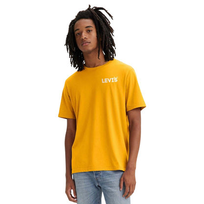 Gold - Front - Levis Mens Headline Relaxed Fit T-Shirt