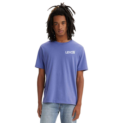 Blue - Front - Levis Mens Headline Relaxed Fit T-Shirt