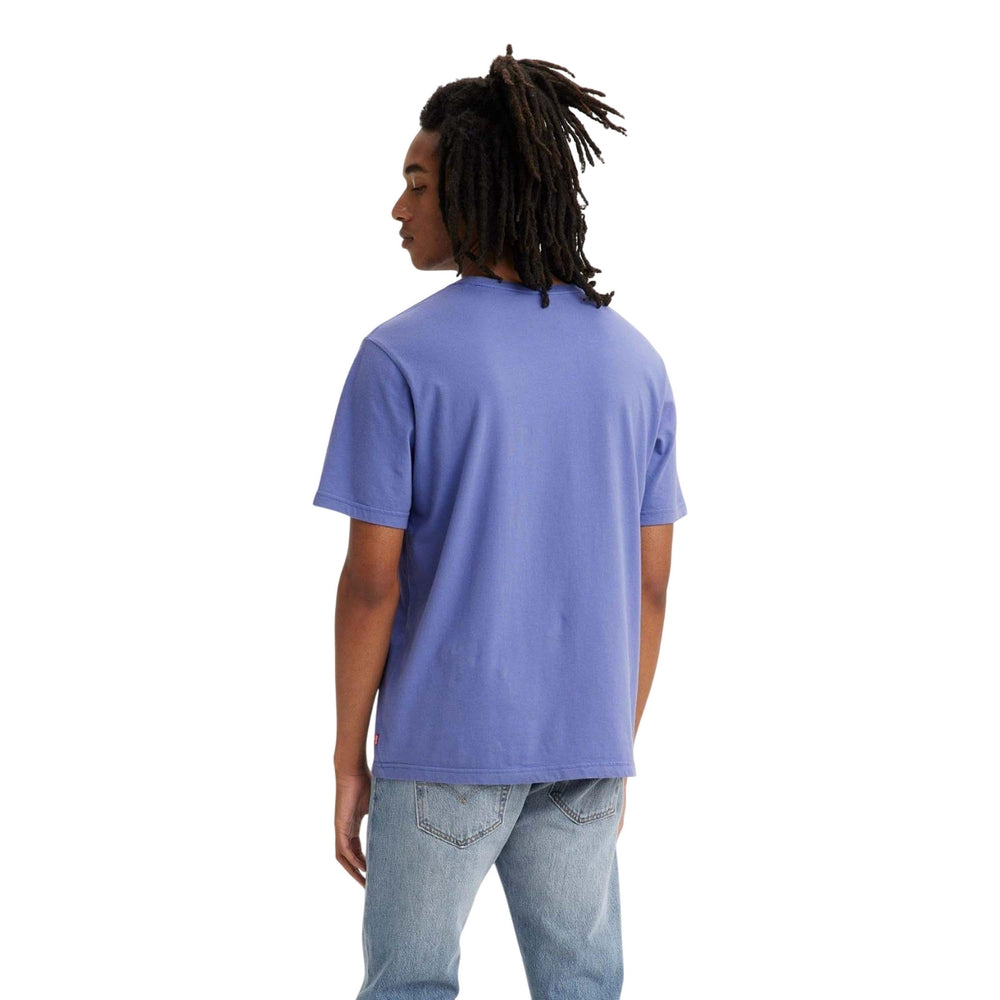 Blue - Back - Levis Mens Headline Relaxed Fit T-Shirt