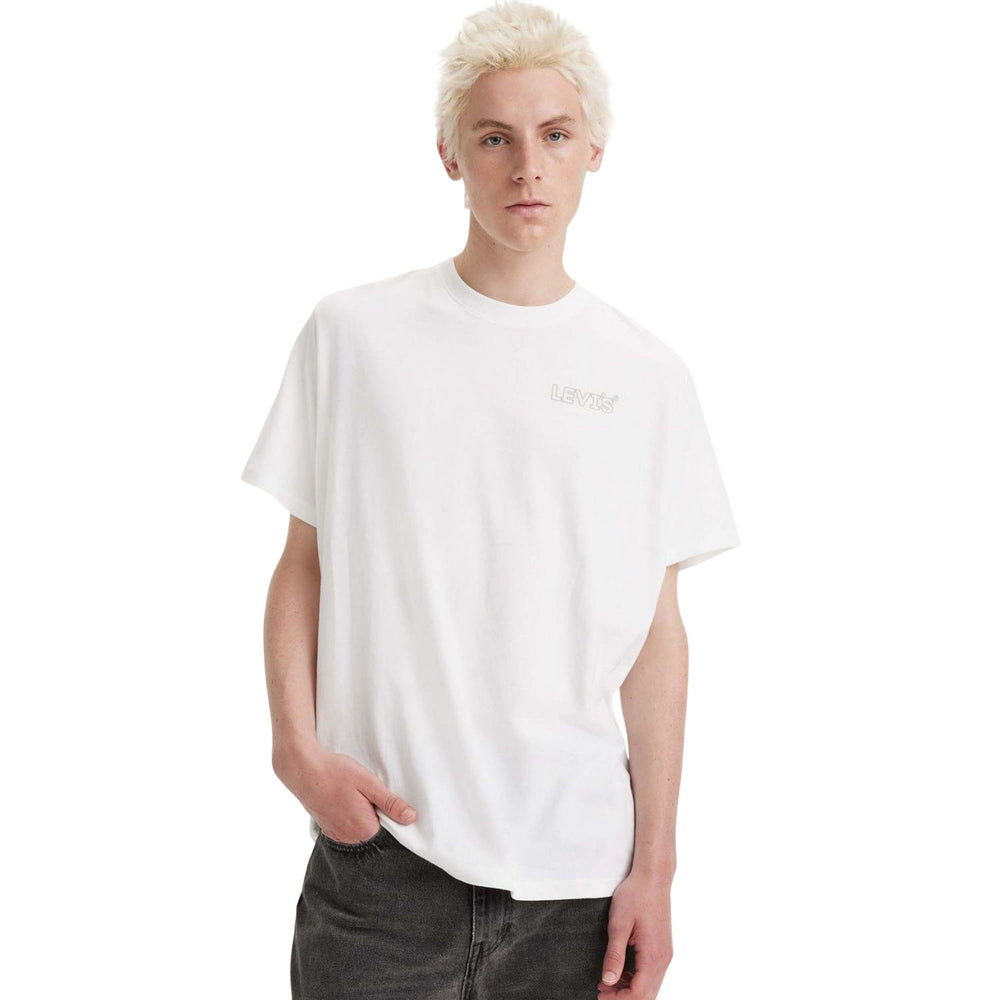 White - Pack Shot - Levis Mens Headline Relaxed Fit T-Shirt