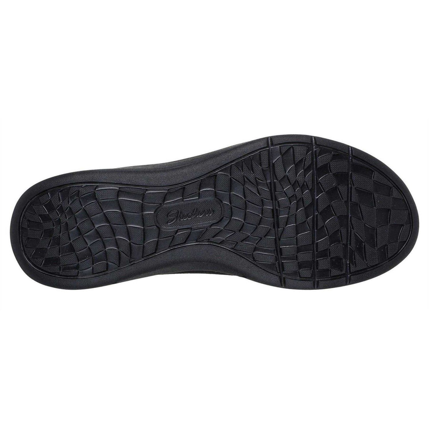 Black - Lifestyle - Skechers Womens-Ladies Textured Knit Arch Fit Platform Trainers
