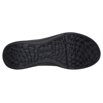 Black - Lifestyle - Skechers Womens-Ladies Textured Knit Arch Fit Platform Trainers