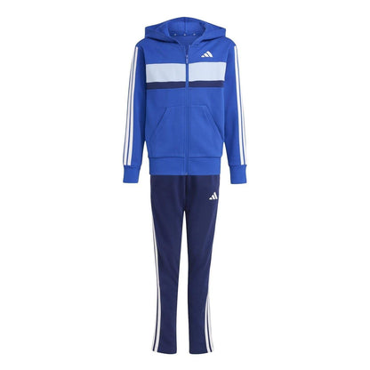 Blue-Grey - Front - Adidas Childrens-Kids Tiberio Tracksuit