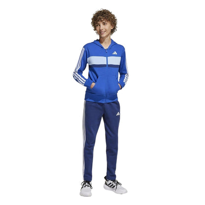Blue-Grey - Side - Adidas Childrens-Kids Tiberio Tracksuit