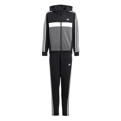 Black-Grey - Front - Adidas Childrens-Kids Tiberio Tracksuit