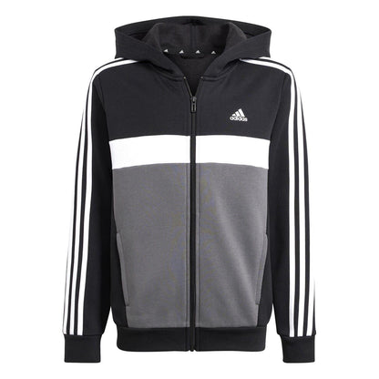 Black-Grey - Side - Adidas Childrens-Kids Tiberio Tracksuit