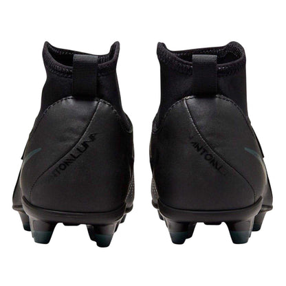 Black-Green - Back - Nike Childrens-Kids Phantom Luna Ii Club Firm Ground Football Boots