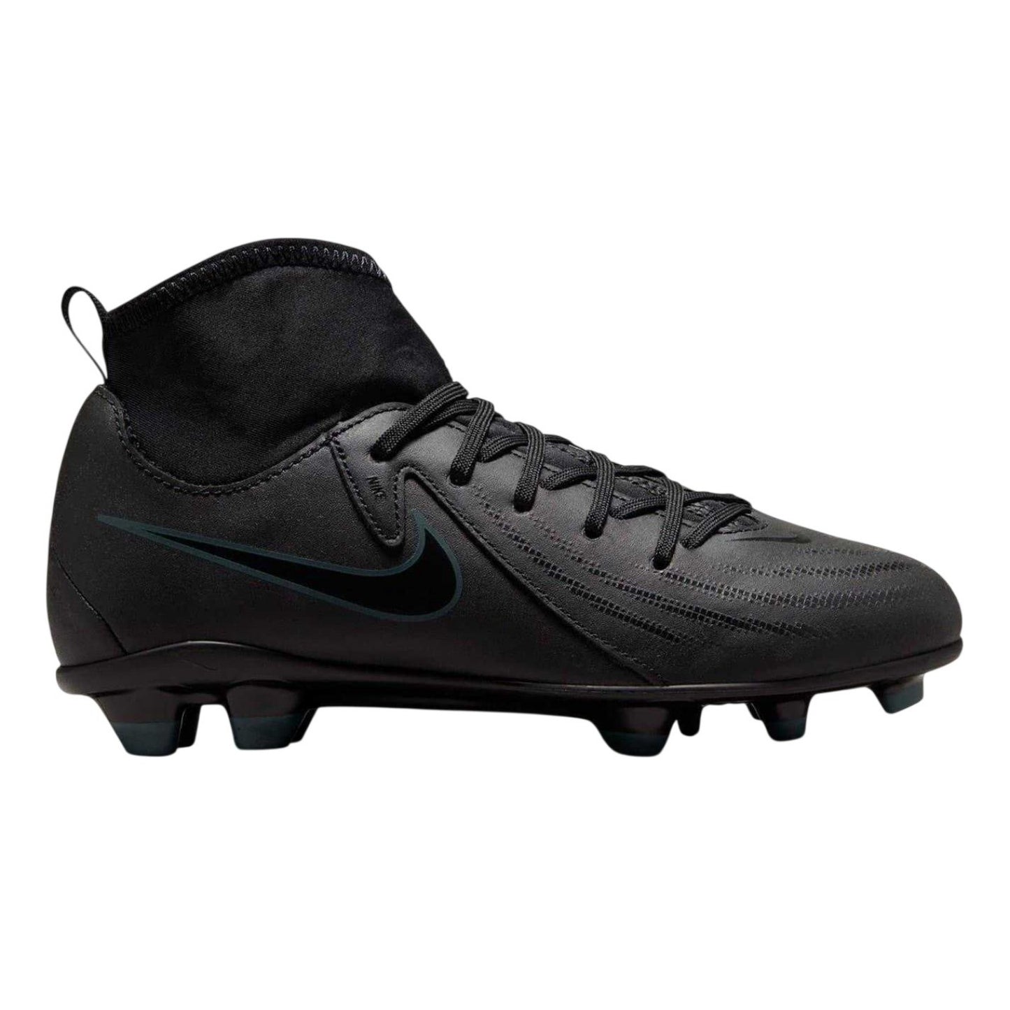 Black-Green - Front - Nike Childrens-Kids Phantom Luna Ii Club Firm Ground Football Boots