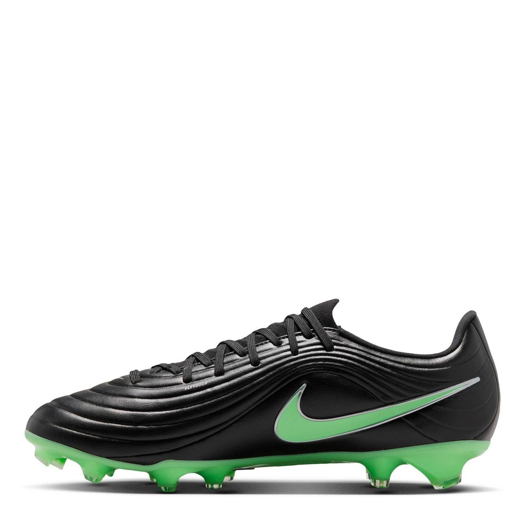 Black-Green - Back - Nike Mens Tiempo Academy Firm Ground Football Boots