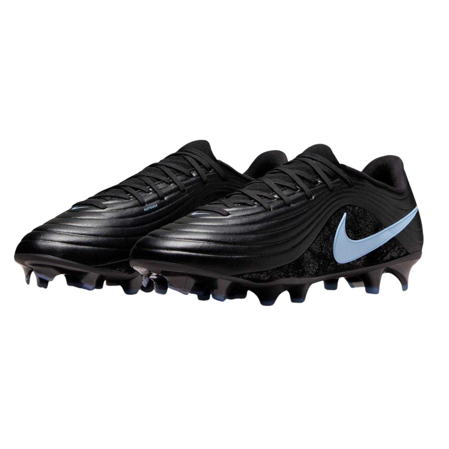 Black-Blue - Pack Shot - Nike Mens Tiempo Academy Firm Ground Football Boots