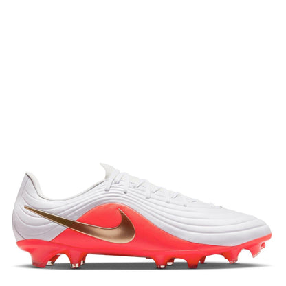 White-Red - Front - Nike Mens Tiempo Academy Firm Ground Football Boots