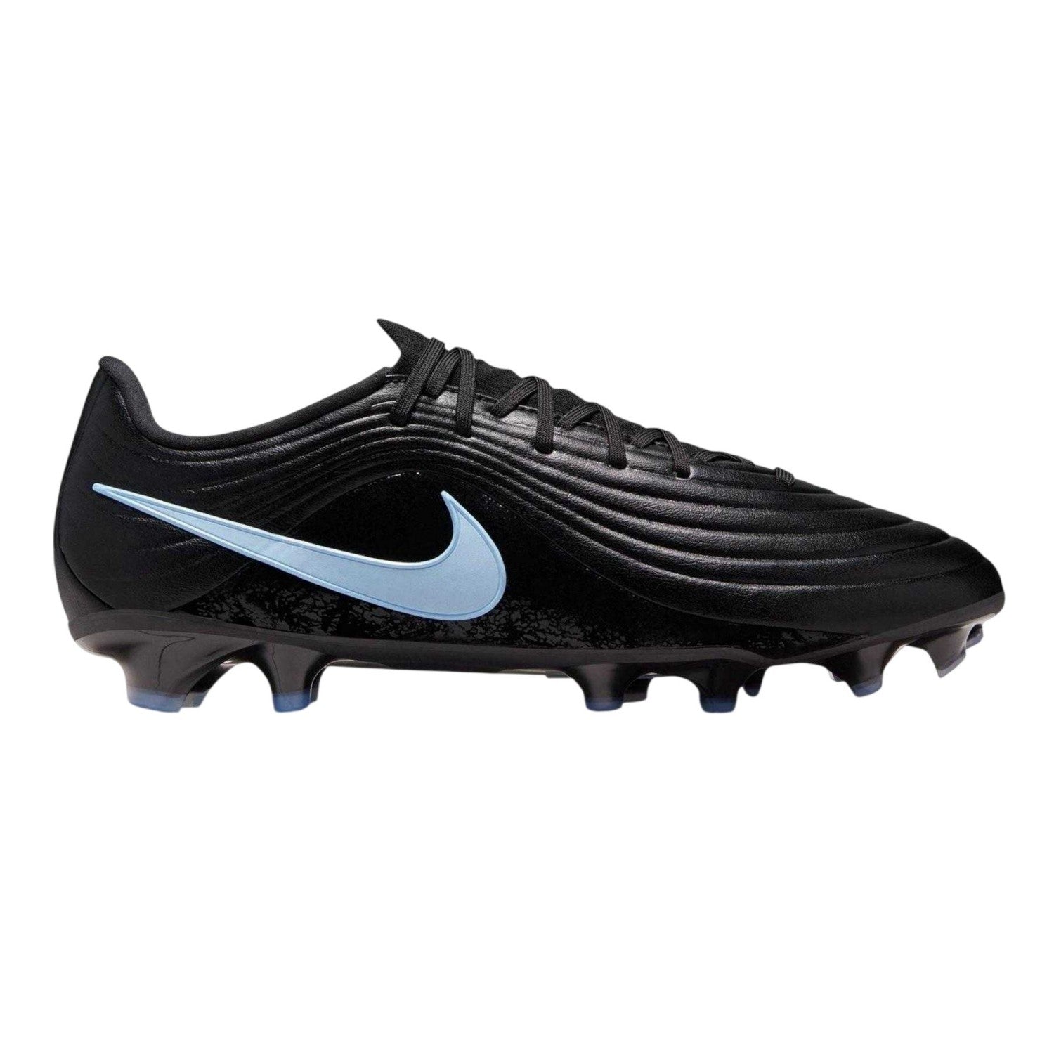 Black-Blue - Front - Nike Mens Tiempo Academy Firm Ground Football Boots
