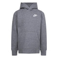 Grey - Front - Nike Childrens-Kids Club Fleece Hoodie