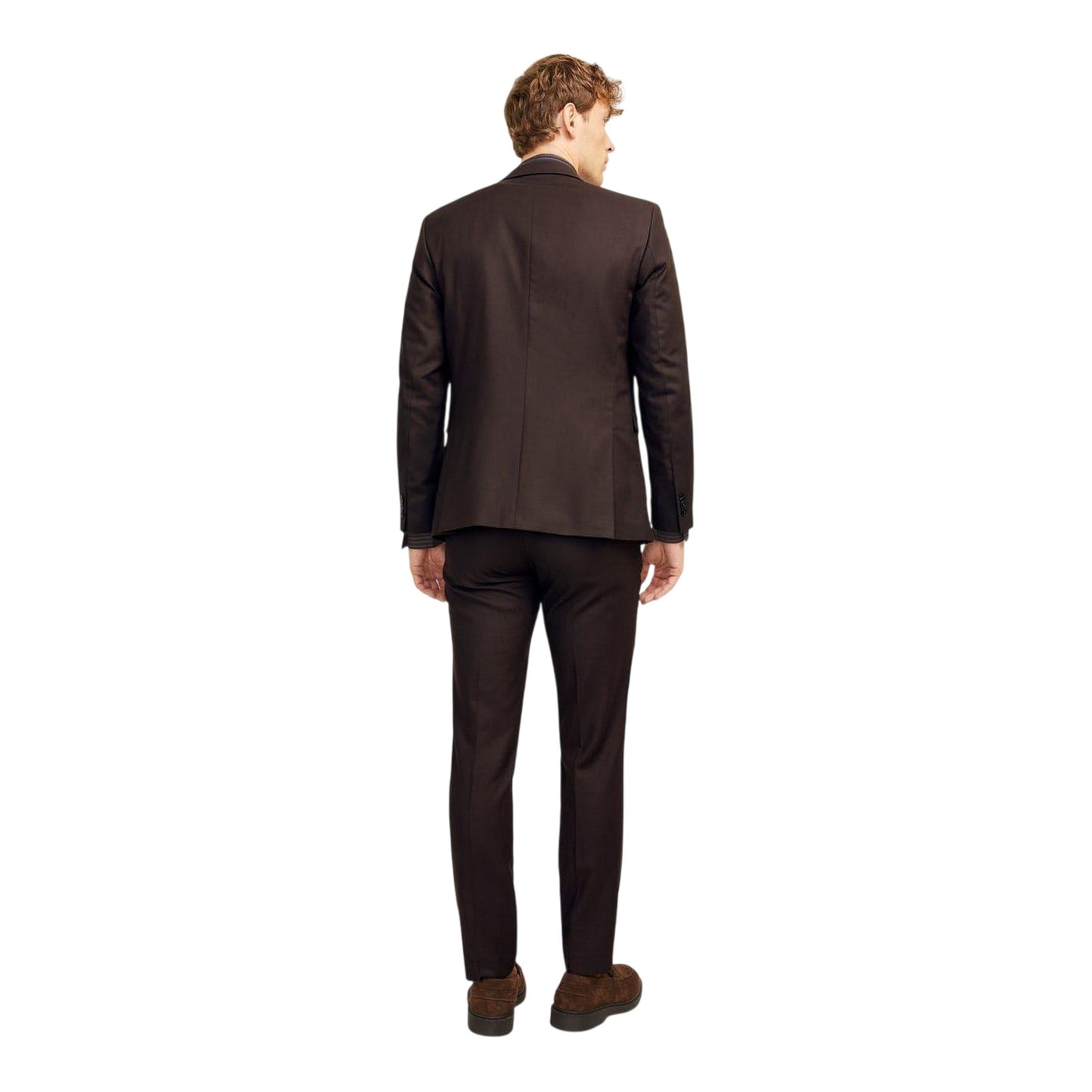 Brown - Back - Jack And Jones Mens Solaris Single-Breasted Blazer