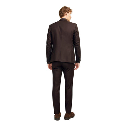 Brown - Back - Jack And Jones Mens Solaris Single-Breasted Blazer